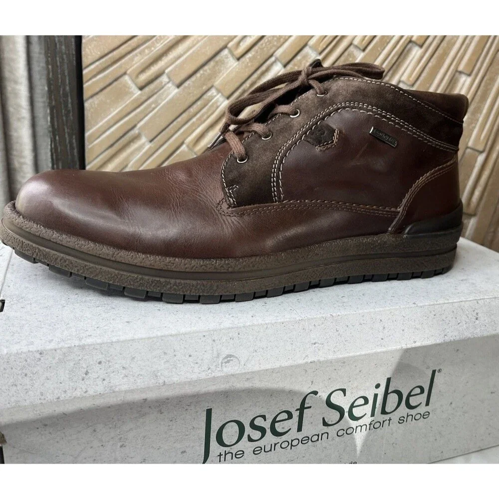 JOSEF SEIBEL Emil 59 15559 MA 145 Sz 45 Men Us 11 11.5 Leather Brown Boots